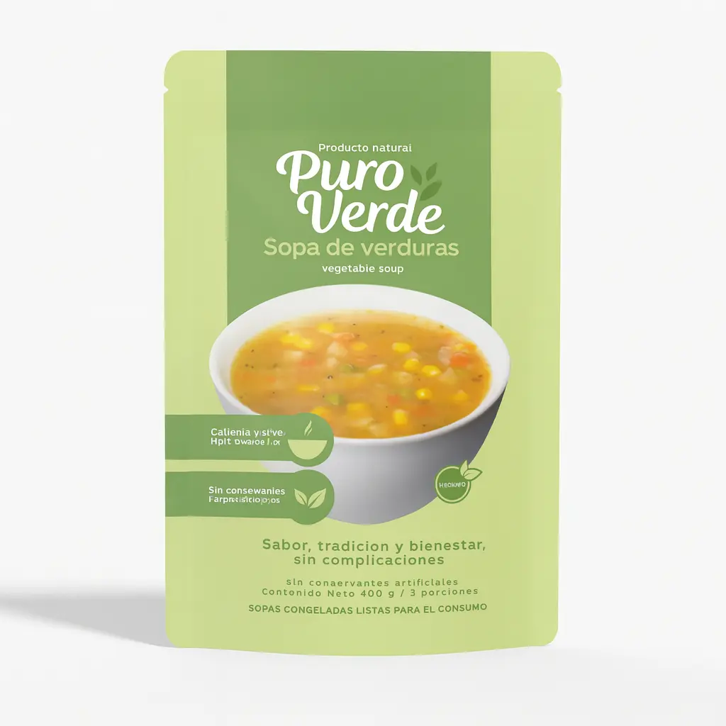 VEGETABLE SOUP / SOPA VERDURAS 400 Gr PURO VERDE