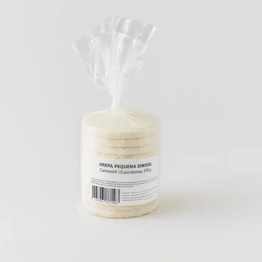 FRESH SMALL AREPA WITHOUT SALT - AREPA PEQUEÑA SIN SAL (10PC)300GR