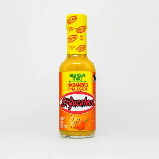 HOT SAUCE / SALSA PICANTE HABANERO PIÑA ASADA EL YUCATECO 120 Ml