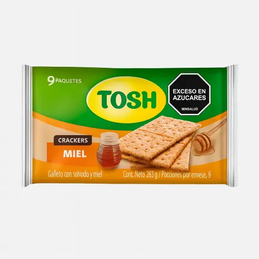 MIEL CRACKERS / GALLETAS CON SALVADO Y MIEL TOSH 26 GR