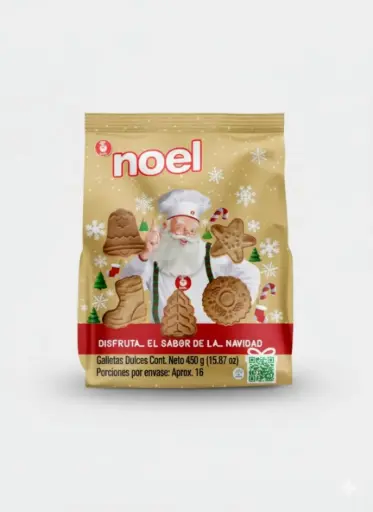 NOEL SWEET COOKIES / GALLETAS DISFRUTA EL SABOR DE LA NAVIDAD 450GR