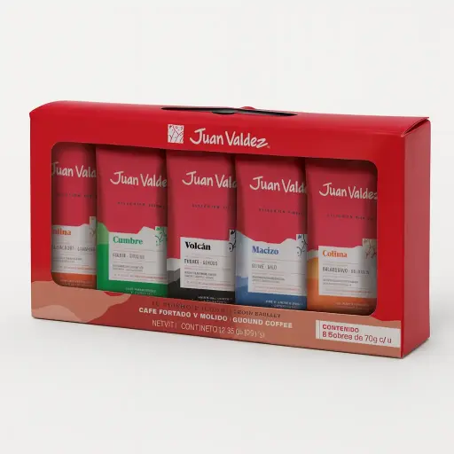 PREMIUM SELECTION KIT SACHETS GROUND COFFEE / JUAN VALDEZ CAFÉ 350 Gr