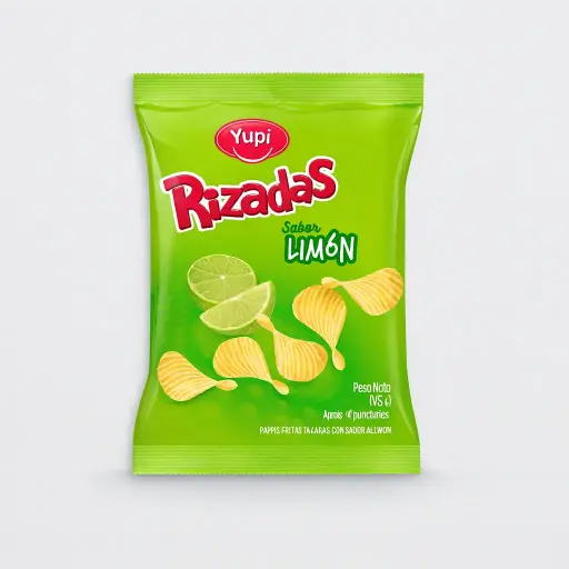 RIZADAS CHIPS LEMON / PAPAS RIZADAS LIMON 105 Gr