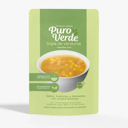 VEGETABLE SOUP / SOPA VERDURAS 400 Gr PURO VERDE