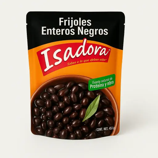 WHOLE BLACK BEANS ISADORA / FRIJOLES NEGROS ENTEROS 454 Gr