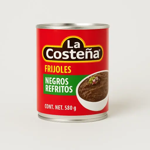 WHOLE BLACK BEANS LA COSTEÑA 560 GR