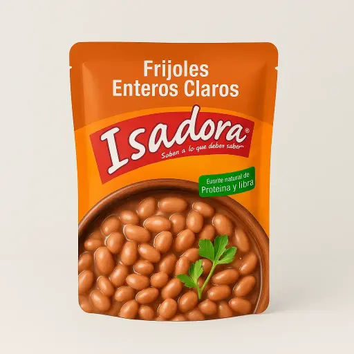 WHOLE LIGHT BEANS ISADORA / FRIJOLES CLAROS ENTEROS 454 Gr